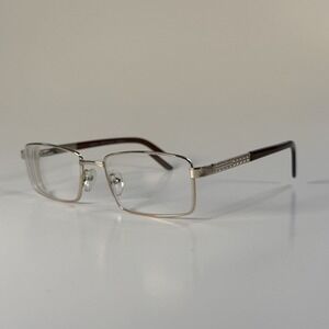 Aura AUM-16-11‎ Rectangular Eyeglasses Frame Only 54-18-140 Gold/Brown
